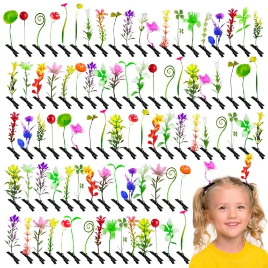 100 Pcs Bean Sprout Hair Clips, Plant Hairpins Funny Mixed Style Headwear Hair Accessories with Hot Glue Sticks for Women Girls
100 Pcs Bean Sprout Hair Clips, Plant Hairpins Funny Mixed Style Headwear Hair Accessories with Hot Glue Sticks for Women Girls