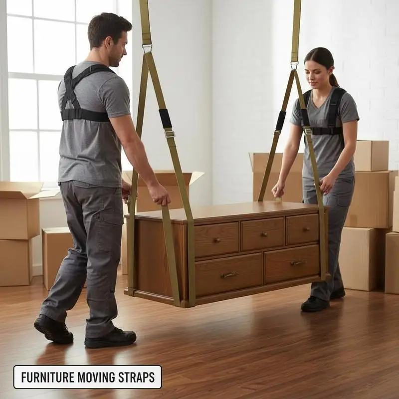 Lifting Harness System 15ft For Furniture Appliances Mattresses, 1000lbs Capacity 2-Person Moving Straps Adjustable Shoulder Load-bearing Belts
Lifting Harness System 15ft For Furniture Appliances Mattresses, 1000lbs Capacity 2-Person Moving Straps Adjustable Shoulder Load-bearing Belts