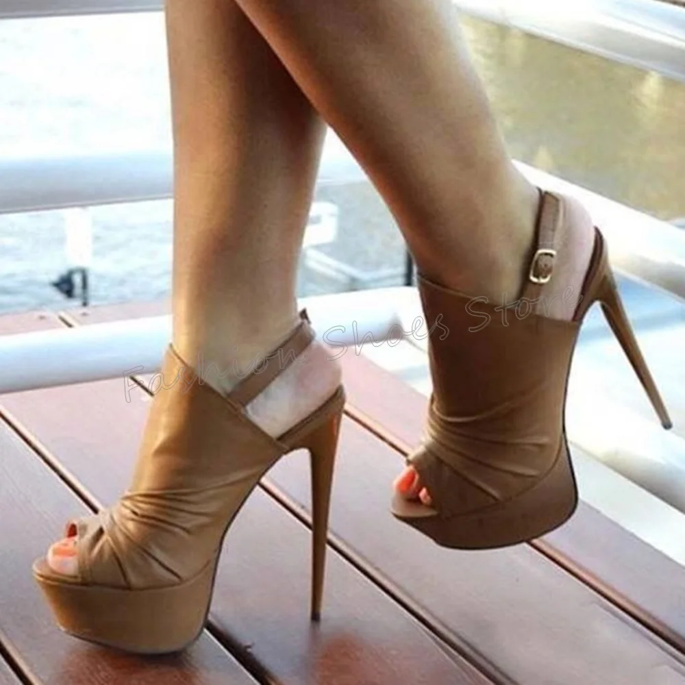 Brown Peep Toe Platform Sandals Boots Stilettos High Heels High Heel Shoes for Women Fashion Heels 2025 New Zapatos Para Mujere
Brown Peep Toe Platform Sandals Boots Stilettos High Heels High Heel Shoes for Women Fashion Heels 2025 New Zapatos Para Mujere
