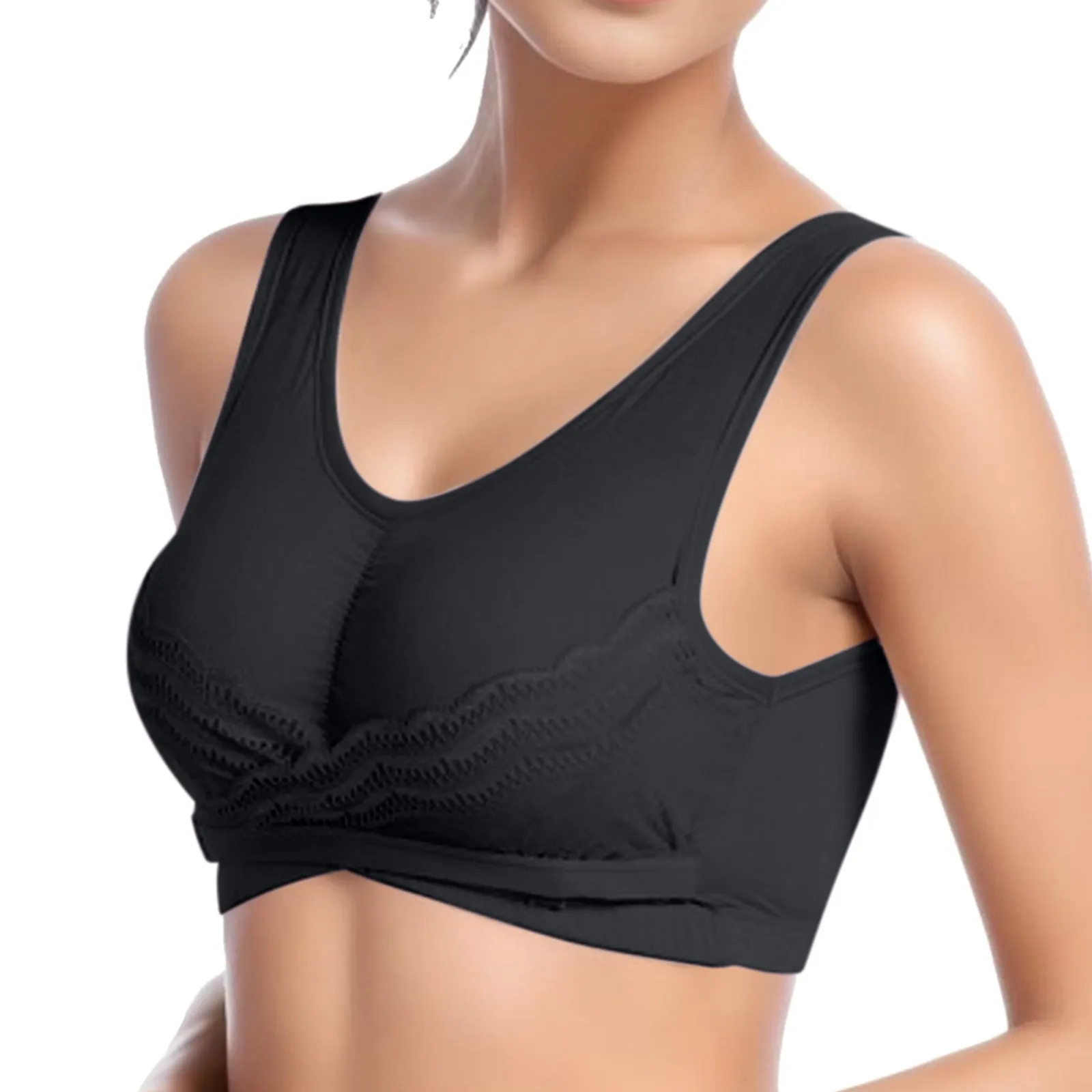 Solid Color Cross Side Buckle Wireless Push Up Bralette Seamless Women's Underwear Sexy Lace Sleep Bra Lingerie Brassiere
Solid Color Cross Side Buckle Wireless Push Up Bralette Seamless Women's Underwear Sexy Lace Sleep Bra Lingerie Brassiere