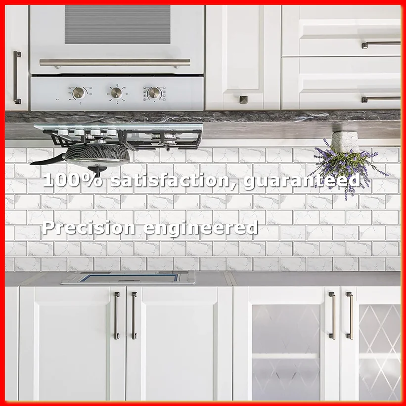 12-Sheet Peel and Stick Backsplash Tile, Faux White Marble Look PVC Stick on Backsplash Tiles for Kitchen 12X6Inch White-A79M
12-Sheet Peel and Stick Backsplash Tile, Faux White Marble Look PVC Stick on Backsplash Tiles for Kitchen 12X6Inch White-A79M