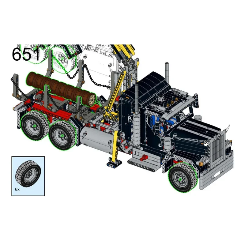 MOC-154900 Forest Transport Logging Log Truck Building Blocks Model 1935 Parts Kids Birthday Building Blocks Toy Gifts
MOC-154900 Forest Transport Logging Log Truck Building Blocks Model 1935 Parts Kids Birthday Building Blocks Toy Gifts