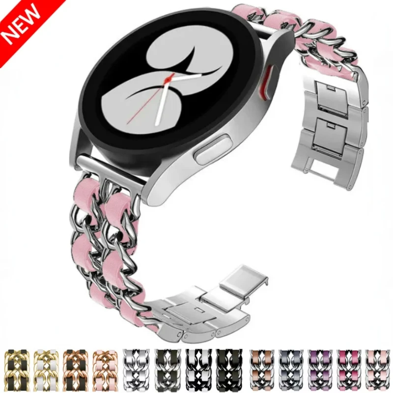 Металлический + кожаный ремешок 20 мм 22 мм для Samsung Watch 6/5/4/3 для Amazfit GTR4/GTS4, браслет-ремень для Huawei Watch 4/3/GT4-3 Pro Band
Металлический + кожаный ремешок 20 мм 22 мм для Samsung Watch 6/5/4/3 для Amazfit GTR4/GTS4, браслет-ремень для Huawei Watch 4/3/GT4-3 Pro Band