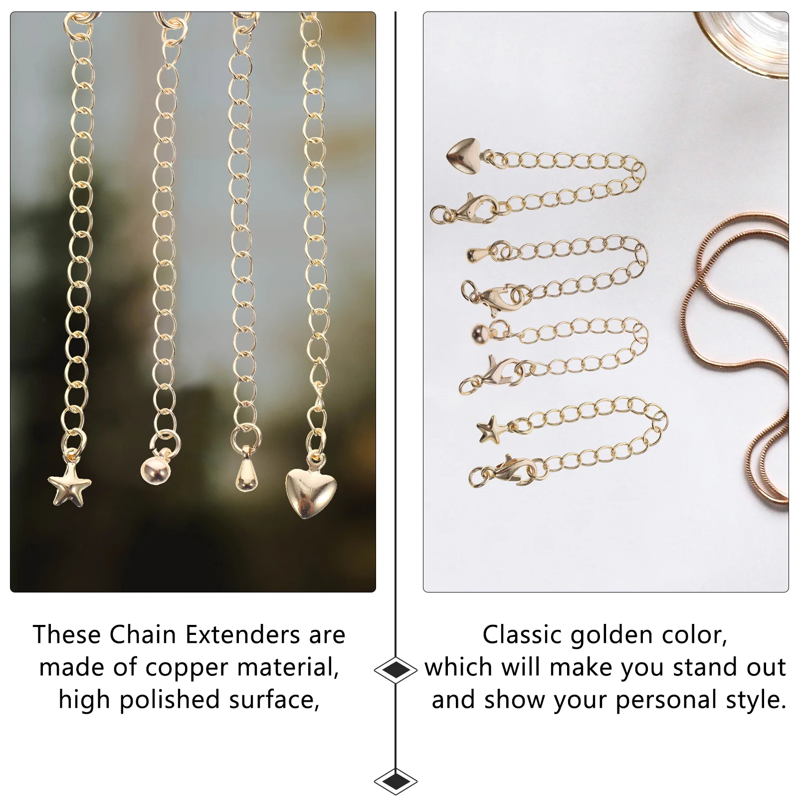 4 Pcs Gold Bag Bracelet Accessories Anklet Extender Necklace Extensions Jewelry Making Chain Copper
4 Pcs Gold Bag Bracelet Accessories Anklet Extender Necklace Extensions Jewelry Making Chain Copper