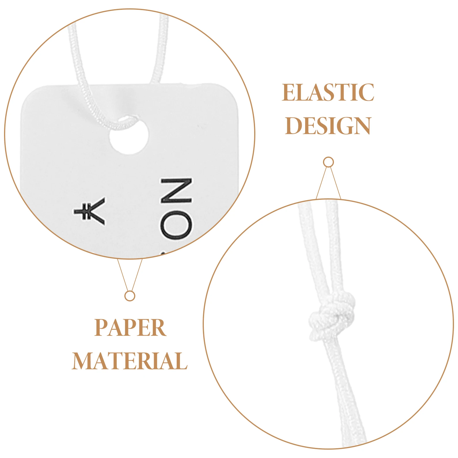 100Pcs Elastic String Price Tags Blank Hanging Paper Labels for Jewelry Clothing Display Sale Price Marking Labels
100Pcs Elastic String Price Tags Blank Hanging Paper Labels for Jewelry Clothing Display Sale Price Marking Labels