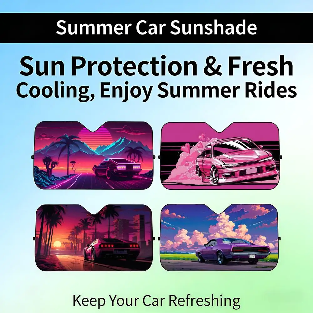 VVaporwave Car Sun Visor Retractable Car Windshield Sun Shade UV
VVaporwave Car Sun Visor Retractable Car Windshield Sun Shade UV