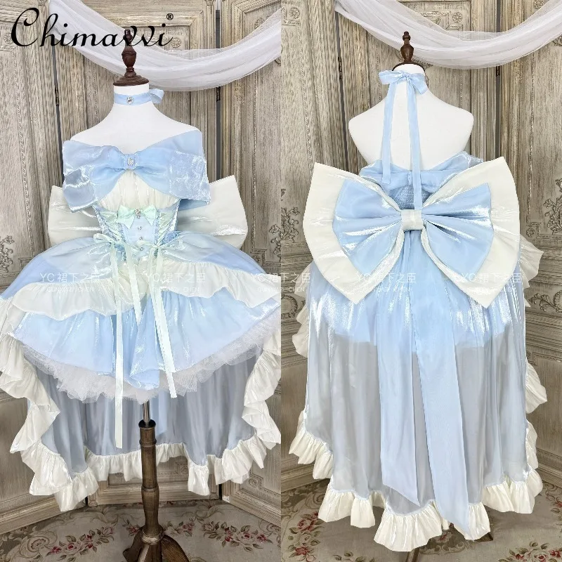 Sweet Girl Party Dress 2026 Spring-summer New High-end Light Luxury Cute Bow High-waisted Elegant Princess Lolita Dresses Women
Sweet Girl Party Dress 2026 Spring-summer New High-end Light Luxury Cute Bow High-waisted Elegant Princess Lolita Dresses Women