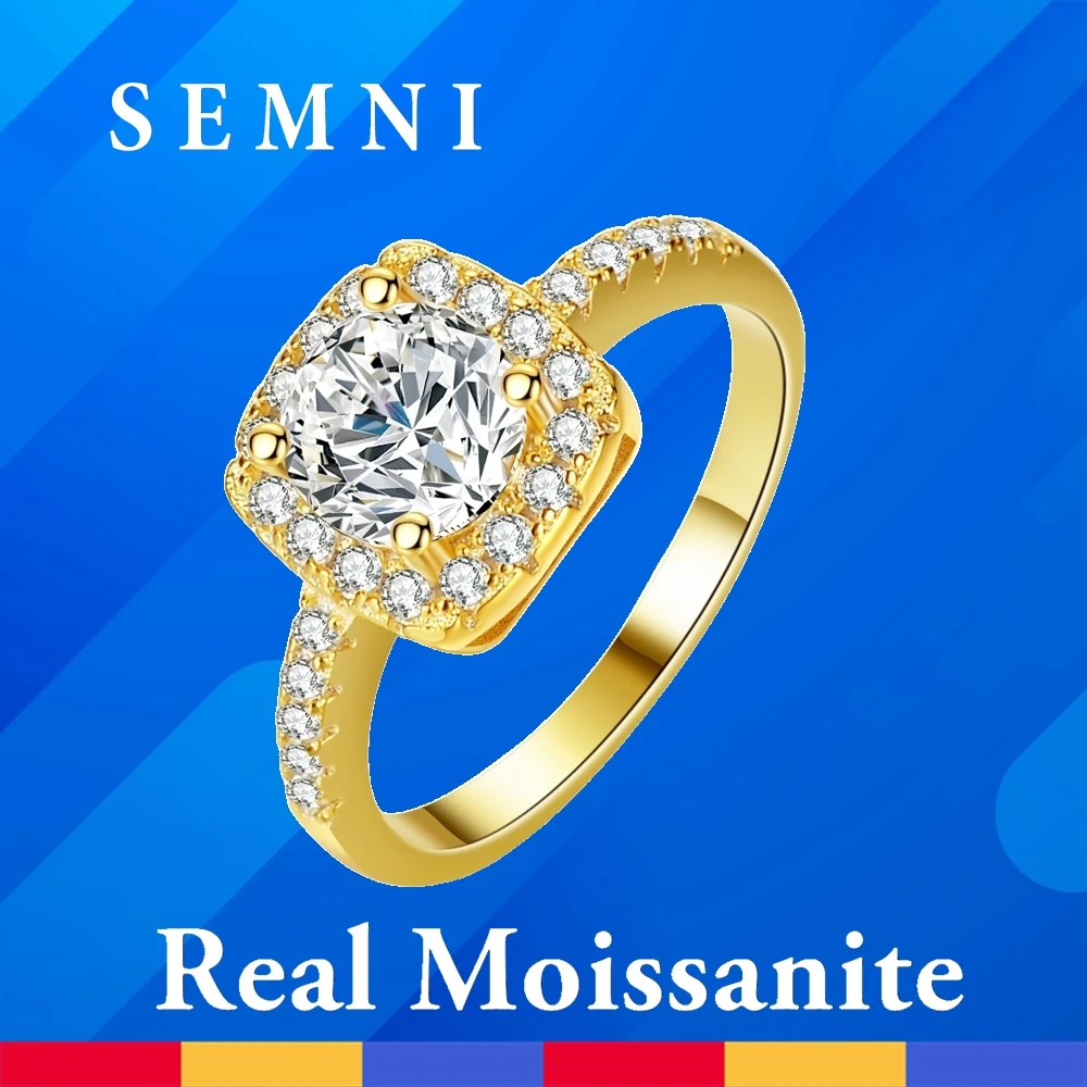 Квадратное женское кольцо SEMNI с бриллиантом 1.0ct, бриллиант, 14 к, позолоченное, стандартное серебряное кольцо обещания, подарок любимой, ювелирные изделия
Квадратное женское кольцо SEMNI с бриллиантом 1.0ct, бриллиант, 14 к, позолоченное, стандартное серебряное кольцо обещания, подарок любимой, ювелирные изделия