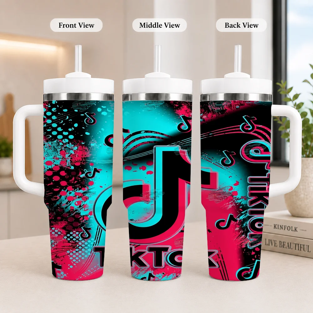 T-TiKTok Vacuum Flasks 40oz Leakproof Steel Tumbler w/ Lid Straw Handle Hot Cold Drinks
T-TiKTok Vacuum Flasks 40oz Leakproof Steel Tumbler w/ Lid Straw Handle Hot Cold Drinks