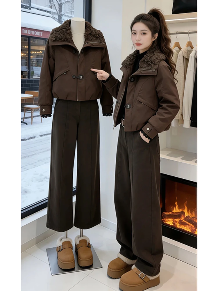 Women's Faionable Winter down Cotton Parka Coat with Large Collar Fur Trim Casual Loose Fit Long Sve Breathable Top
Women's Faionable Winter down Cotton Parka Coat with Large Collar Fur Trim Casual Loose Fit Long Sve Breathable Top