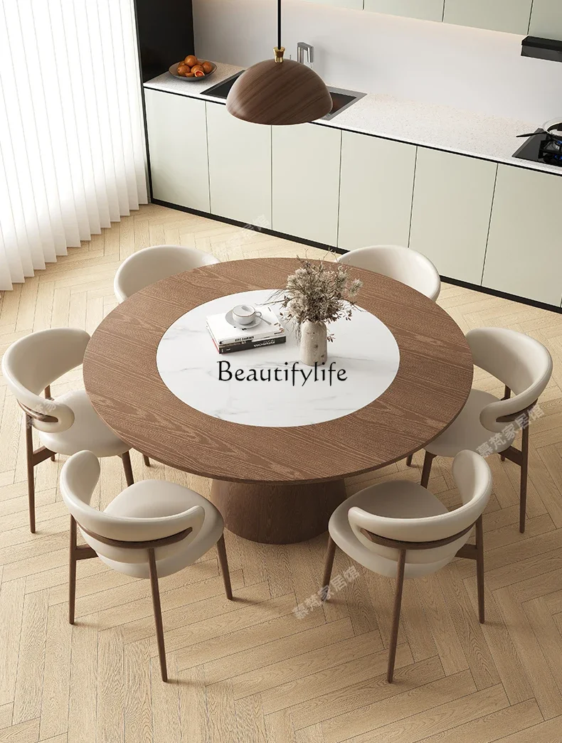 FG26Nordic Solid Wood Embedded Turntable Dining Table Household Solid Wood with Turntable Stone Plate Dining Table
FG26Nordic Solid Wood Embedded Turntable Dining Table Household Solid Wood with Turntable Stone Plate Dining Table