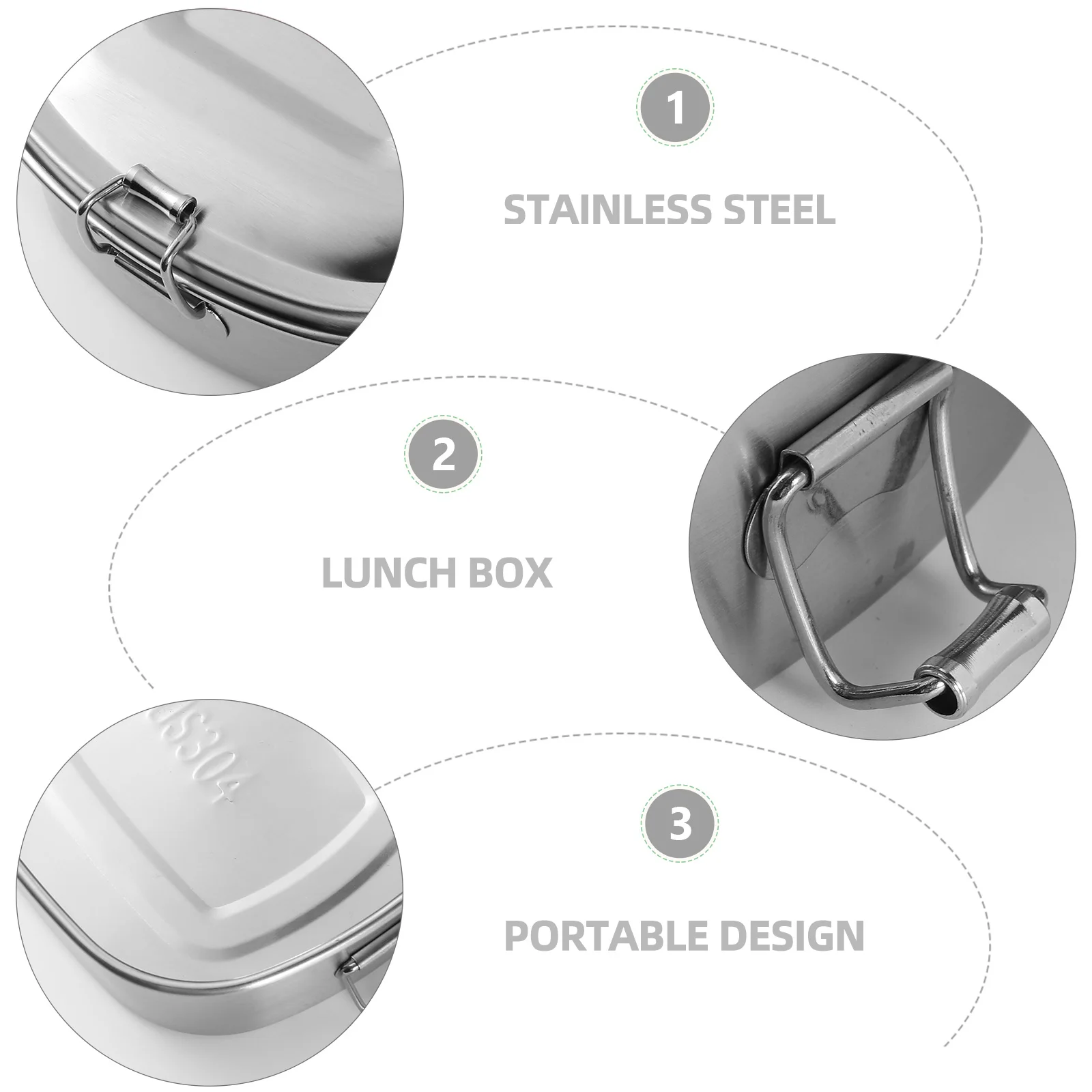 Stainless Steel Lunch Box 650 ML Bento Containers Food Grade 304 Leak Proof Lock Clips Portable Design Safe Kids School Work
Stainless Steel Lunch Box 650 ML Bento Containers Food Grade 304 Leak Proof Lock Clips Portable Design Safe Kids School Work