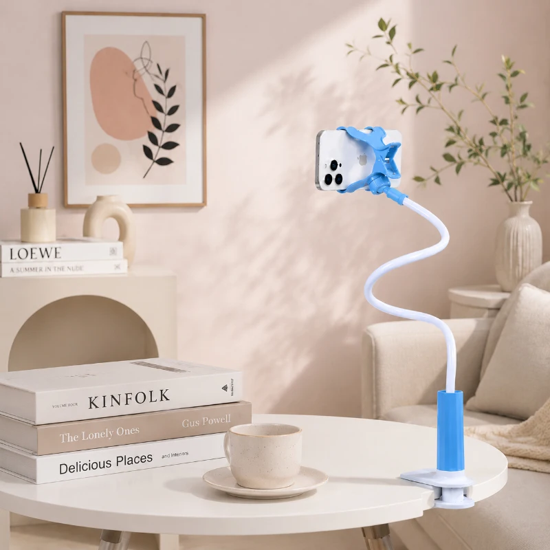Flexible Lazy Phone Holder with Gooseneck Arm, Hands-Free Stand for Bed & Desktop, Adjustable Clamp for Streaming, Recording
Flexible Lazy Phone Holder with Gooseneck Arm, Hands-Free Stand for Bed & Desktop, Adjustable Clamp for Streaming, Recording