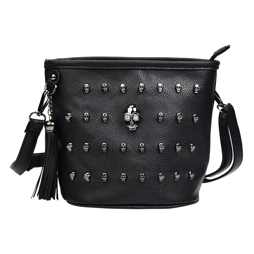 Designer Women Shoulder Bag Pu Leather Crossbody Bags Small Size Tassel Bags Skull Rivet Handbag for Girls Cute Bag ショルダーウォレット
Designer Women Shoulder Bag Pu Leather Crossbody Bags Small Size Tassel Bags Skull Rivet Handbag for Girls Cute Bag ショルダーウォレット