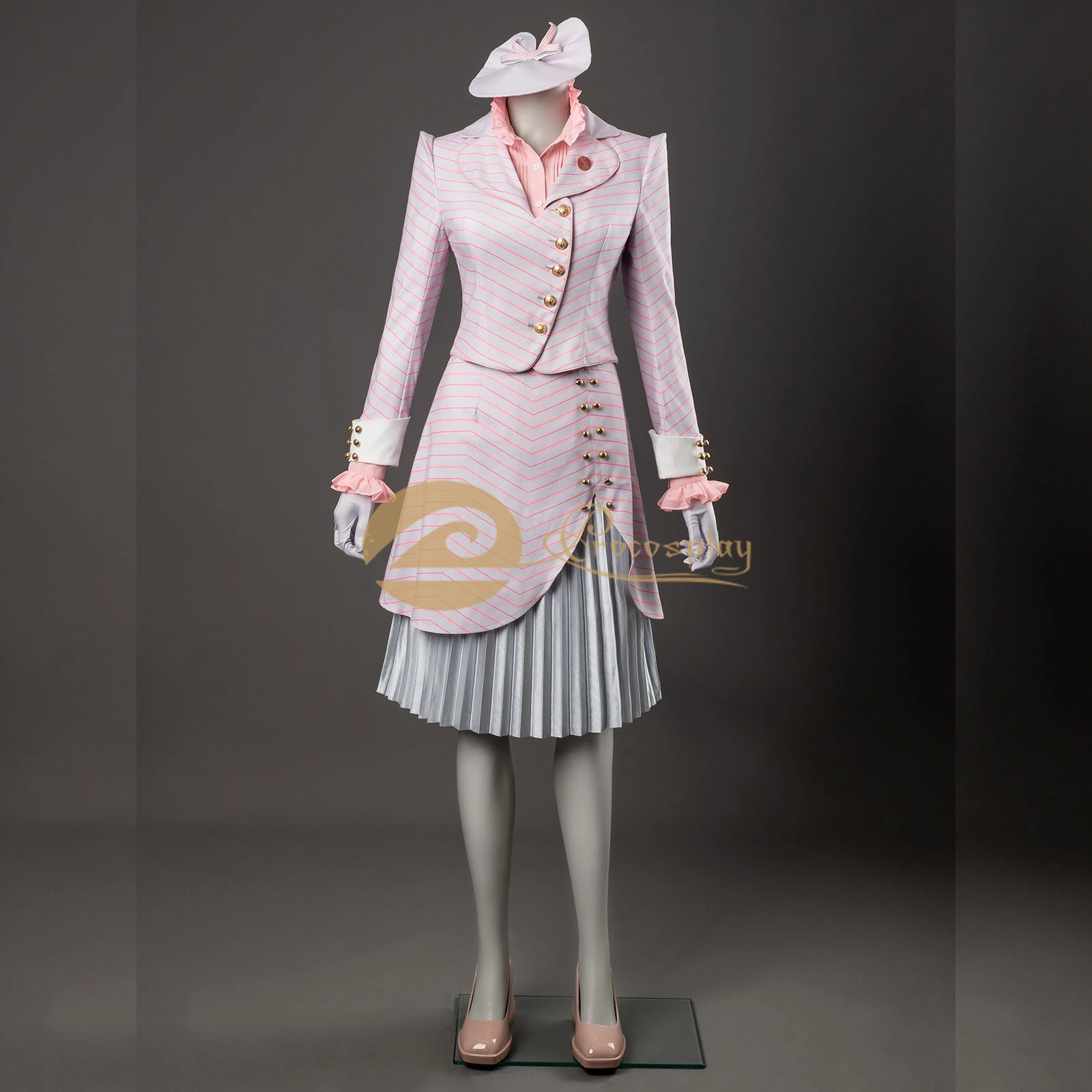 Glinda Cosplay Costume Pink Striped Skirt Top Suit Glinda Cos Outfit for Women Halloween FY0091
Glinda Cosplay Costume Pink Striped Skirt Top Suit Glinda Cos Outfit for Women Halloween FY0091