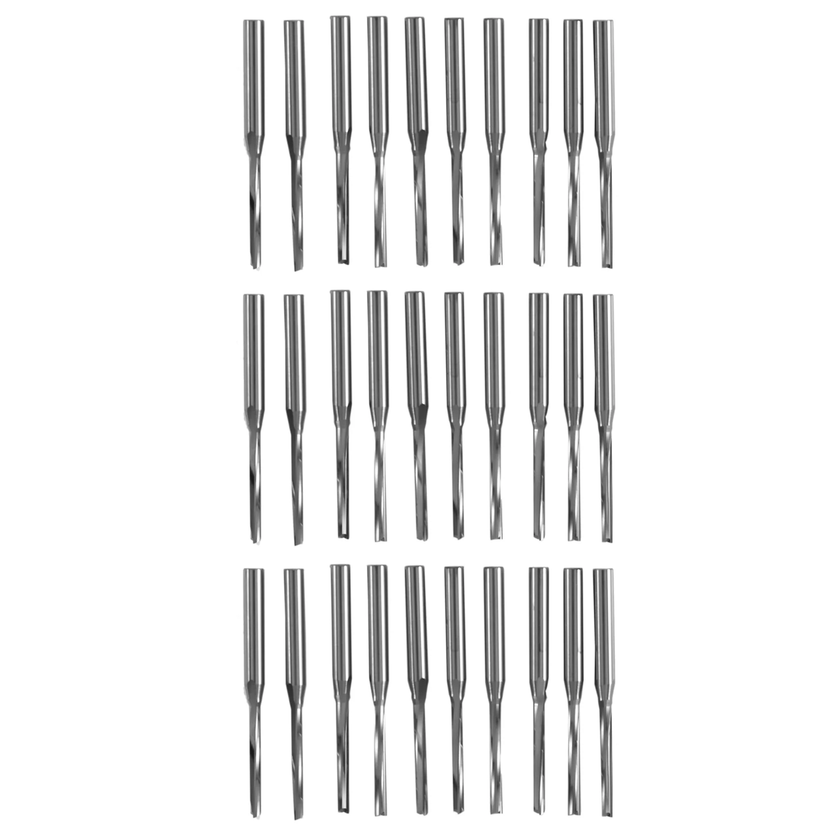 ABRW-30 Pcs Two Flutes Straight End Mills Straight Slot Bit Wood Cutter Two Double Flute Bits 3.175X2x17mm For CNC Router
ABRW-30 Pcs Two Flutes Straight End Mills Straight Slot Bit Wood Cutter Two Double Flute Bits 3.175X2x17mm For CNC Router