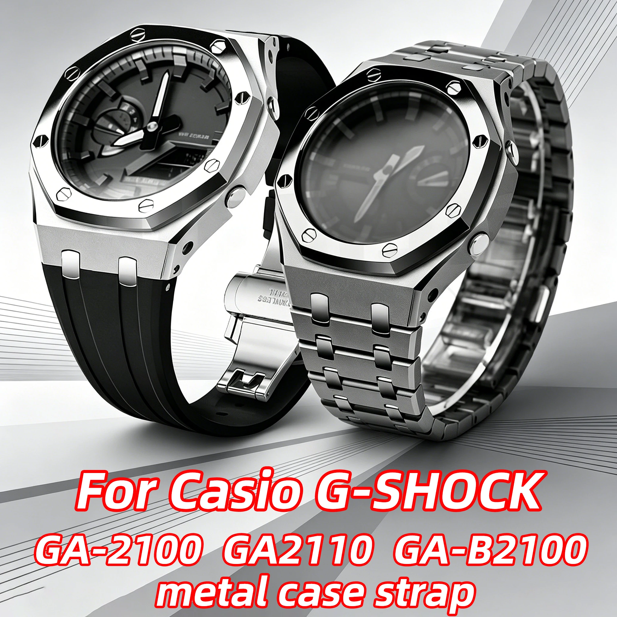 316L Stainless Steel Metal Case Strap Kit For Casio G-SHOCK Farm Oak GA2100 GA2110 GA-B2100 Men Luxury Replacement Bracelet
316L Stainless Steel Metal Case Strap Kit For Casio G-SHOCK Farm Oak GA2100 GA2110 GA-B2100 Men Luxury Replacement Bracelet