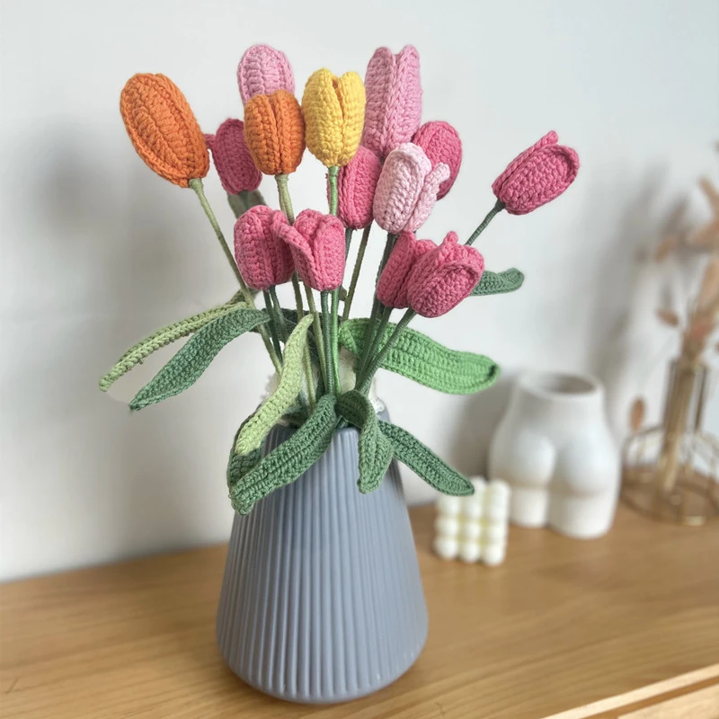 5 Pieces Hand Knitting Artificial Tulips Red Flowers Plant Home Office Hotel Decoration Ornament
5 Pieces Hand Knitting Artificial Tulips Red Flowers Plant Home Office Hotel Decoration Ornament
