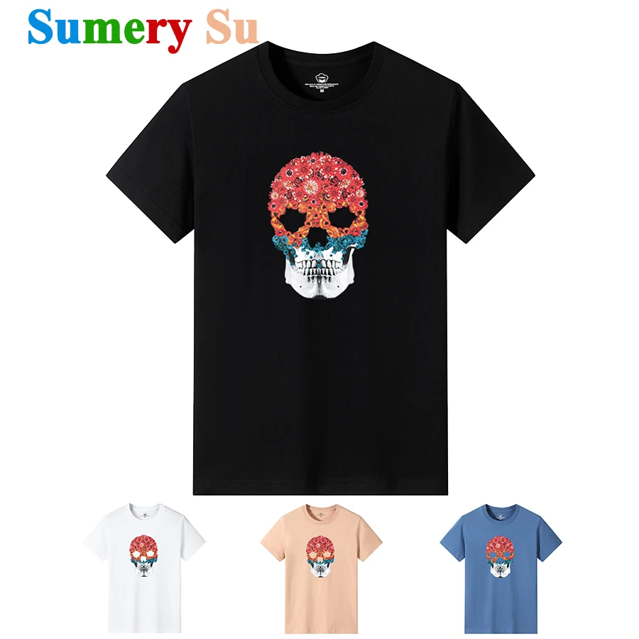 Short T Shirt Men 100% Cotton Skull Print Vintage T-Shirt Brand Design Casual Short Sleeve Breathable S-6XL Plus Size 11 Colors
Short T Shirt Men 100% Cotton Skull Print Vintage T-Shirt Brand Design Casual Short Sleeve Breathable S-6XL Plus Size 11 Colors