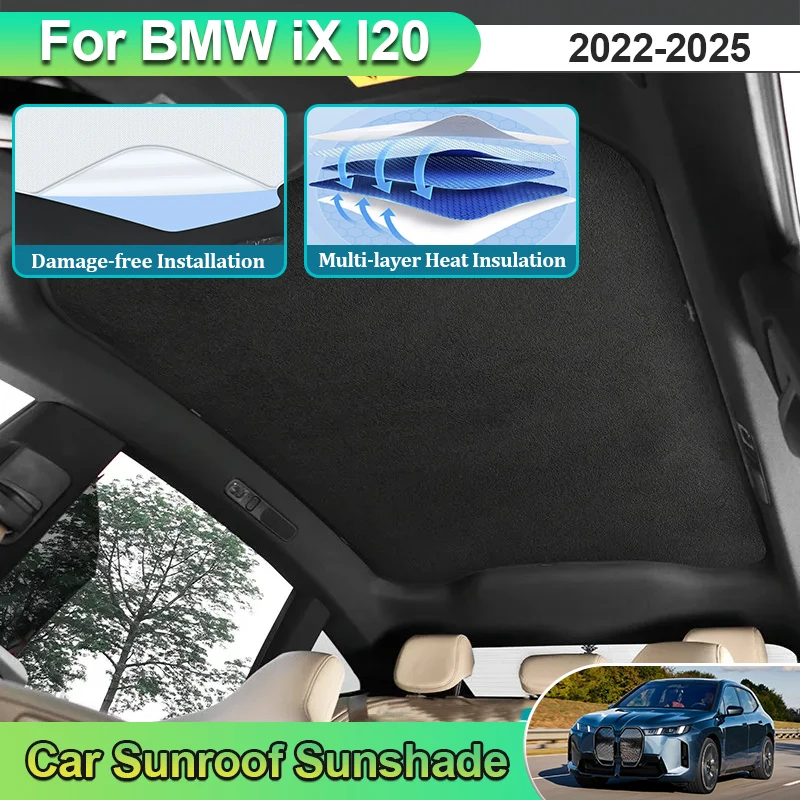 For BMW iX I20 2022 2023 2024 2025 Sunroof Sunshade Skylight Suede Silicone Electrostatic Adsorption Visor Cooling Accessories
For BMW iX I20 2022 2023 2024 2025 Sunroof Sunshade Skylight Suede Silicone Electrostatic Adsorption Visor Cooling Accessories