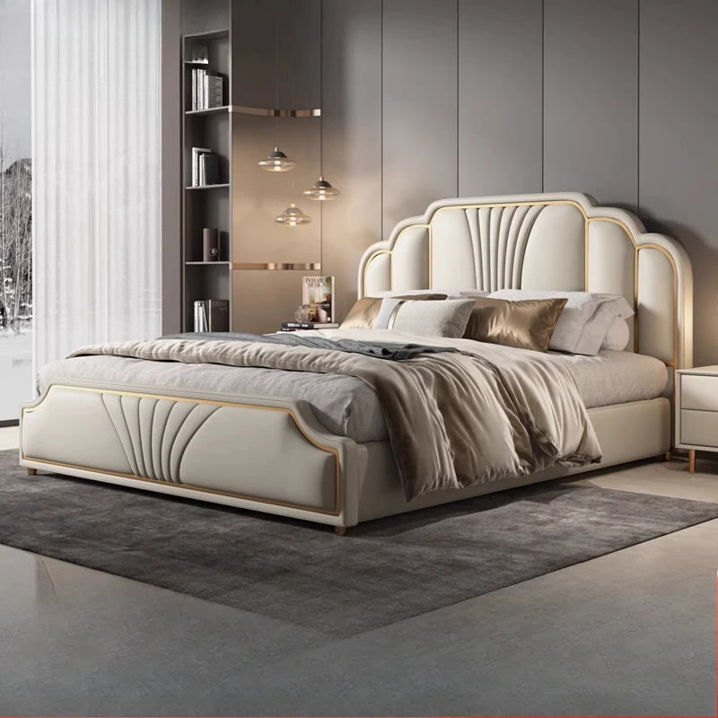 Artificial Leather Double Bed Wood Queen Design Twin King Size Double Bed Luxury House Lit Lit 2 Personnes Furniture For Bedroom
Artificial Leather Double Bed Wood Queen Design Twin King Size Double Bed Luxury House Lit Lit 2 Personnes Furniture For Bedroom