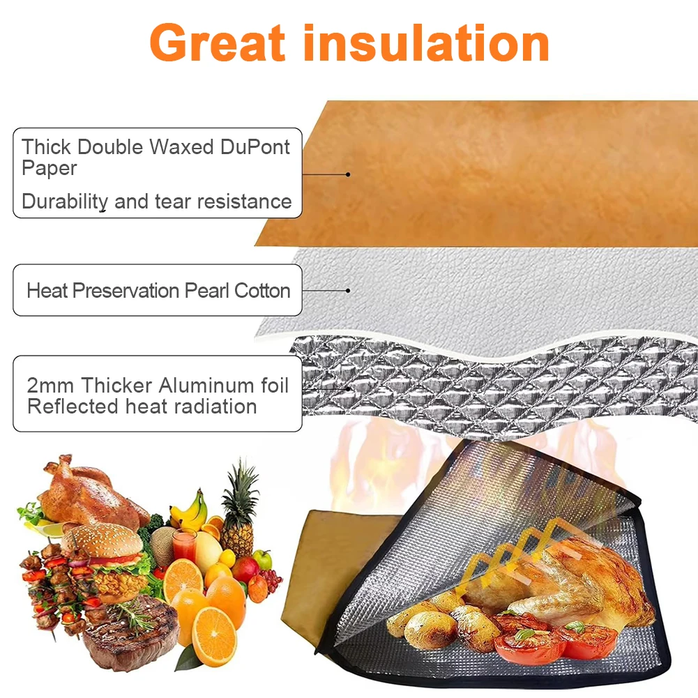 Insulated Meat Resting Bag Reusable BBQ Meat Blanket with Wide Mouth BBQ Accessories for Large Brisket/Beef/Turkey Gifts for Men
Insulated Meat Resting Bag Reusable BBQ Meat Blanket with Wide Mouth BBQ Accessories for Large Brisket/Beef/Turkey Gifts for Men
