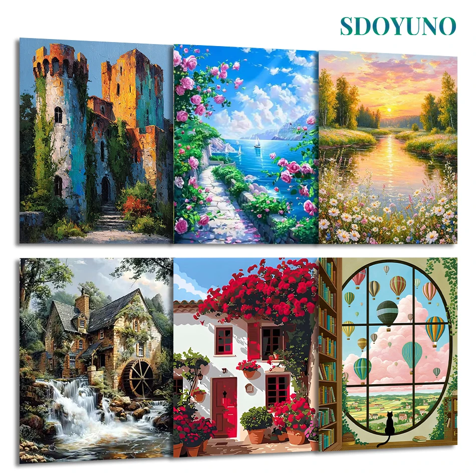 SDOYUNO Painting By Number Adults New Landscape Drawing Artwork Art Supplies Color Markers Handmade Watercolor Acrylic Paint Kit
SDOYUNO Painting By Number Adults New Landscape Drawing Artwork Art Supplies Color Markers Handmade Watercolor Acrylic Paint Kit