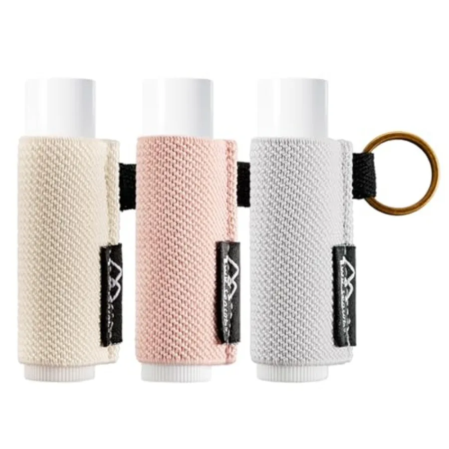 Lip Balm Holder Keychain Clip On Lipstick/Chapstick Sleeve, Tight-Knit and Elastic Pink/Light beige/Grey
Lip Balm Holder Keychain Clip On Lipstick/Chapstick Sleeve, Tight-Knit and Elastic Pink/Light beige/Grey