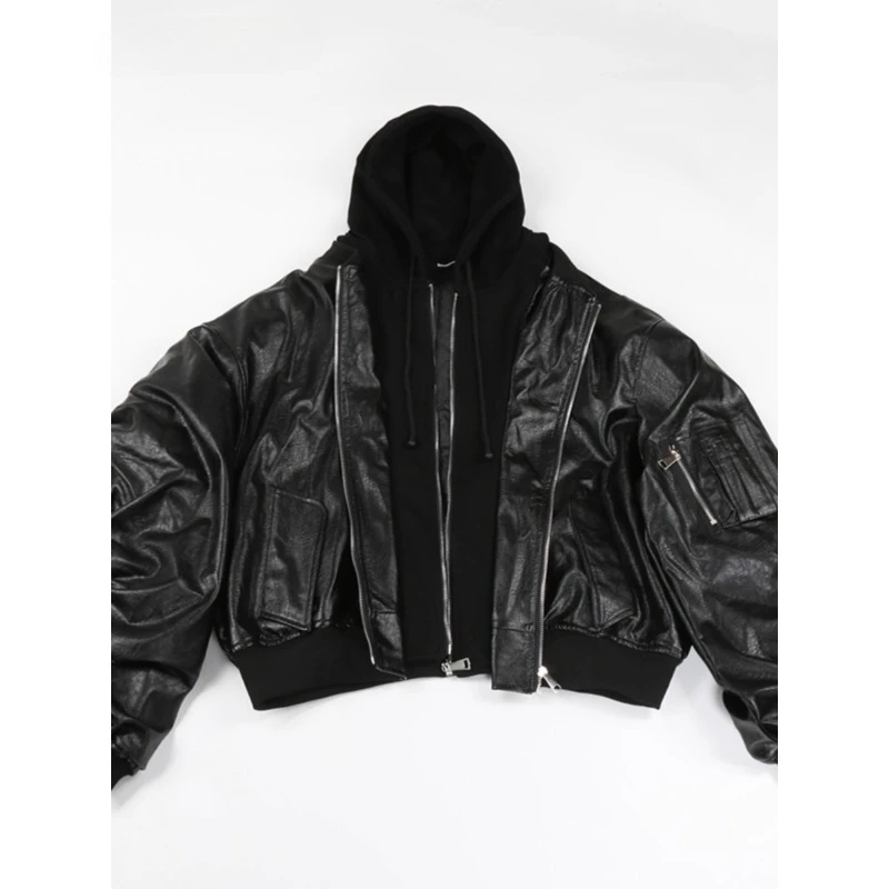 Customized Leather Jacket Men's Oversized Loose Cotton PU Leather Jacket Fake Two Pieces Halloween Jazz Dance Dress
Customized Leather Jacket Men's Oversized Loose Cotton PU Leather Jacket Fake Two Pieces Halloween Jazz Dance Dress