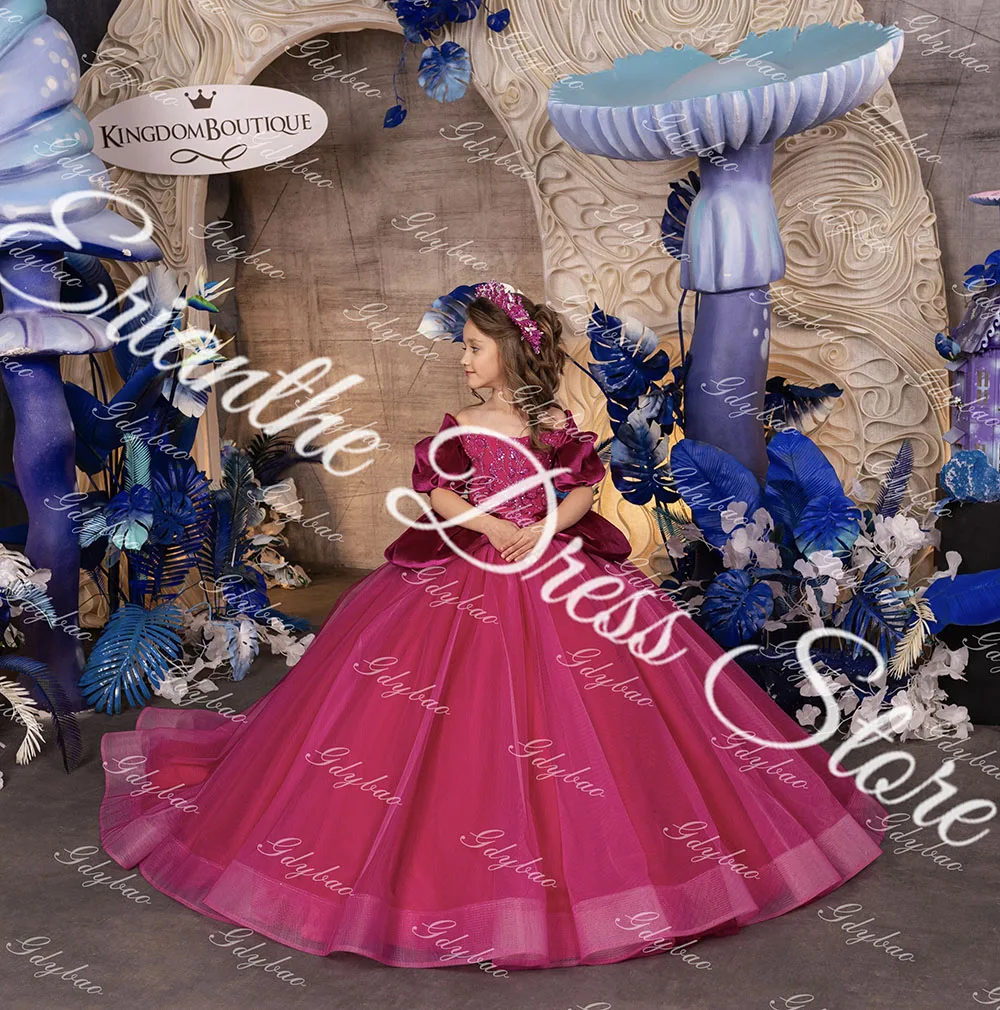 Elegant Flower Girl Dress For Wedding Tulle Puffy Applique Velvet Kids Birthday Party First Communion Ball Gowns Customized
Elegant Flower Girl Dress For Wedding Tulle Puffy Applique Velvet Kids Birthday Party First Communion Ball Gowns Customized