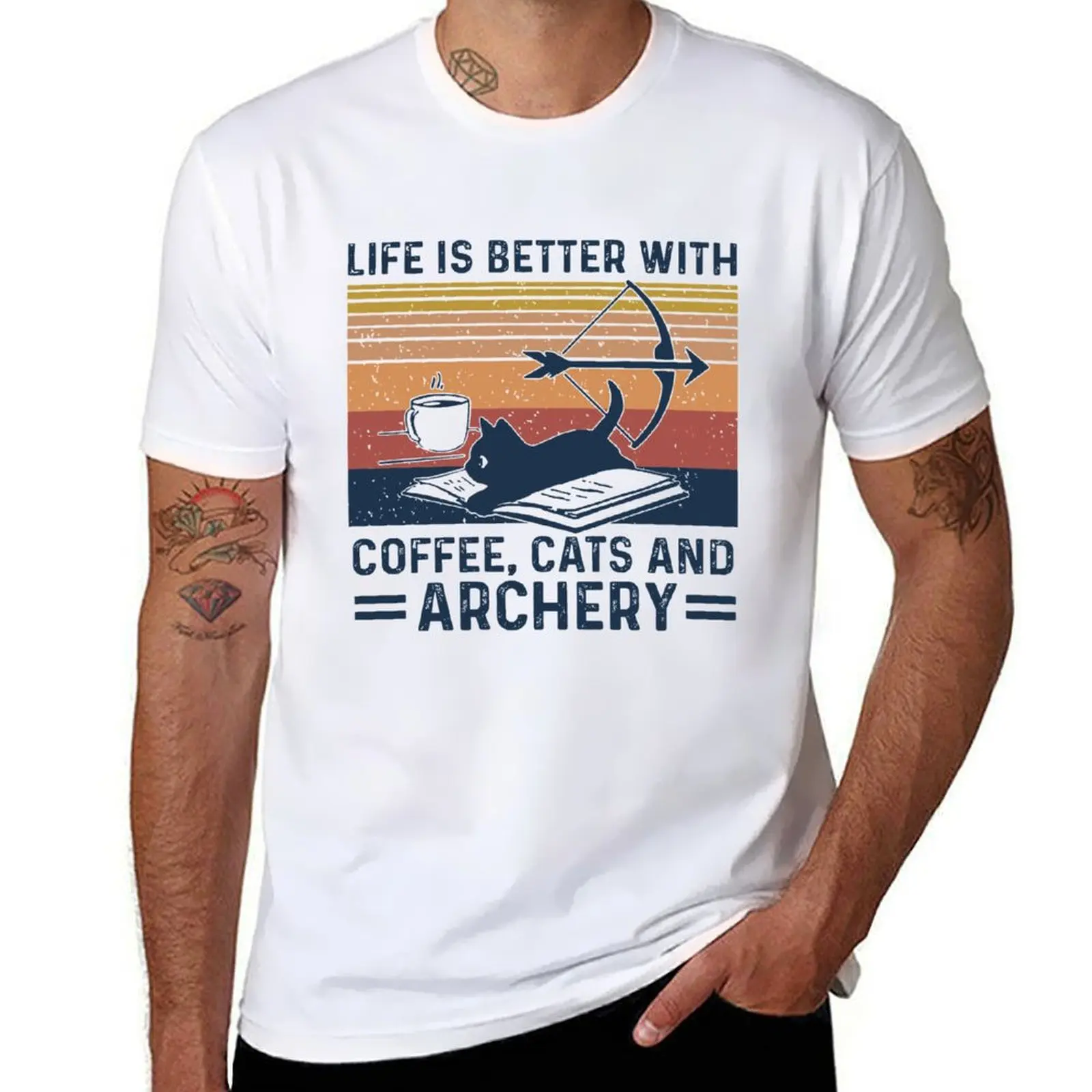Vintage Life is better with coffee cats and archery black cat T-Shirt man t shirts graphic funny t shirts man T-Shirt
Vintage Life is better with coffee cats and archery black cat T-Shirt man t shirts graphic funny t shirts man T-Shirt