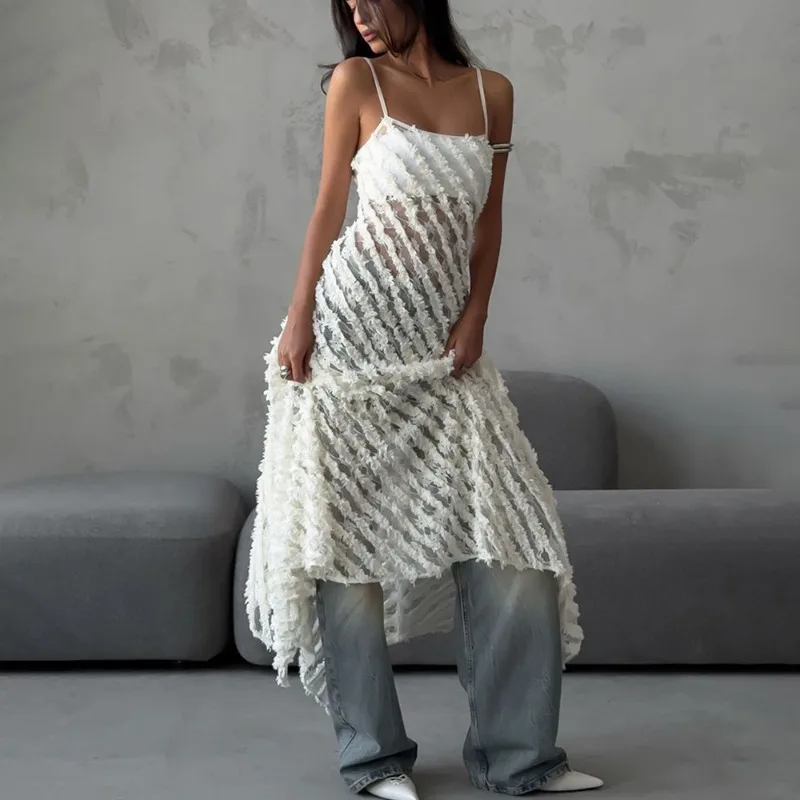 Talenza Women's Spaghetti Straps Long Dress White Tassel High Waist Loose Slim Dress Summer One Shoulder Sleeveless Long Dresses
Talenza Women's Spaghetti Straps Long Dress White Tassel High Waist Loose Slim Dress Summer One Shoulder Sleeveless Long Dresses