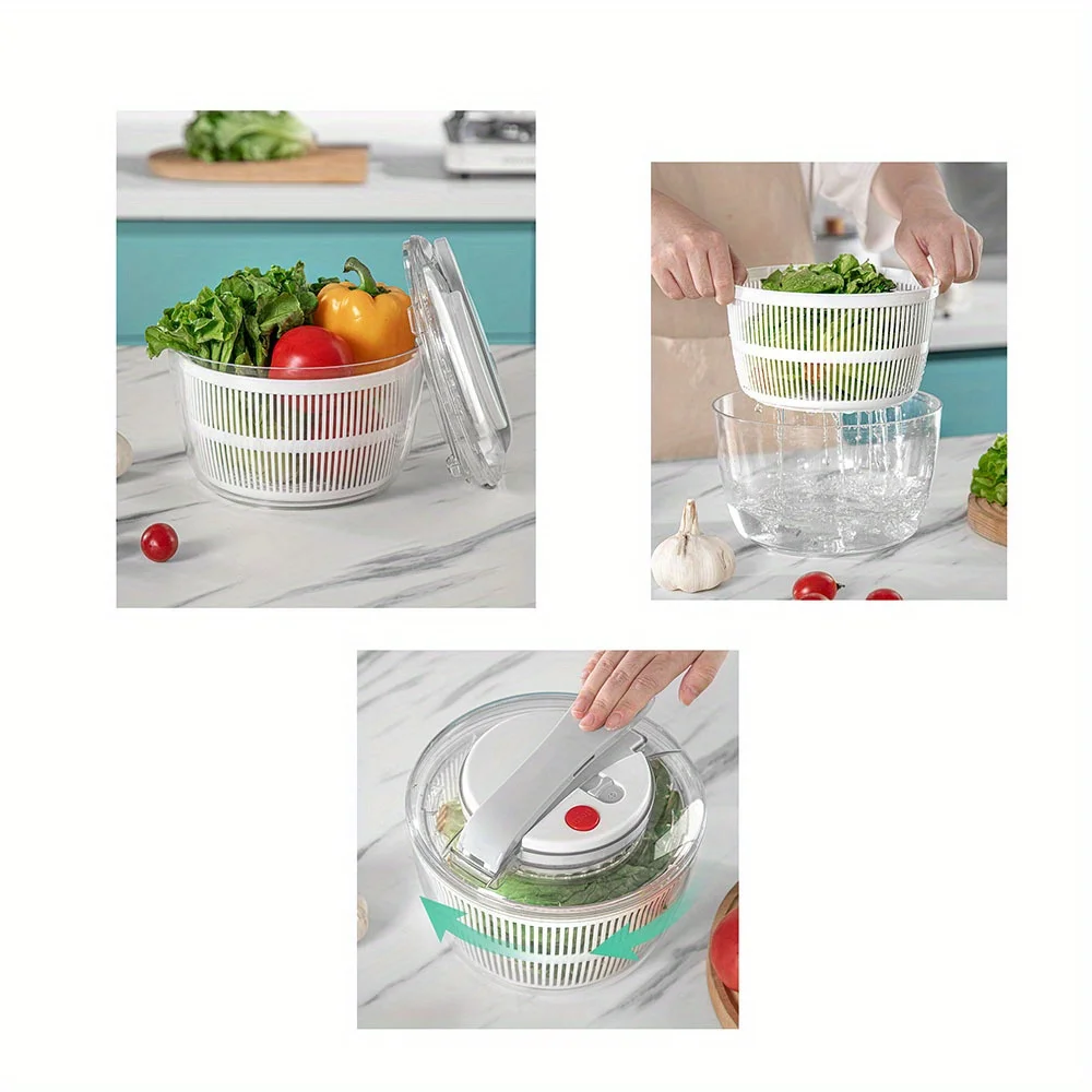 Large Capacity Salad Spinner - Manual Fruit and Vegetable Dehydrator, Easy Press Water Drainer, Polypropylene , No Electricity N
Large Capacity Salad Spinner - Manual Fruit and Vegetable Dehydrator, Easy Press Water Drainer, Polypropylene , No Electricity N