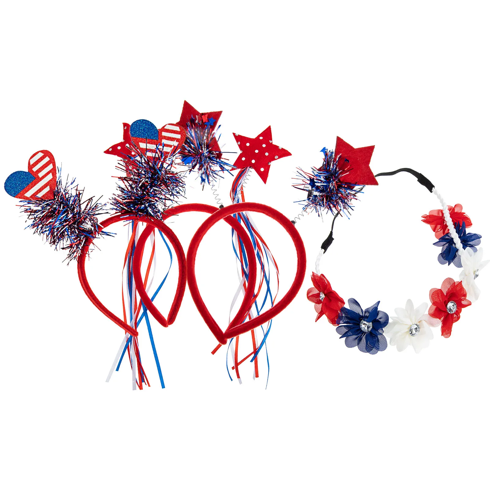4pcs Plastic Lightweight Elastic Hair Headbands Party Decorative Accessories Independence Day Creative Headdress Young
4pcs Plastic Lightweight Elastic Hair Headbands Party Decorative Accessories Independence Day Creative Headdress Young