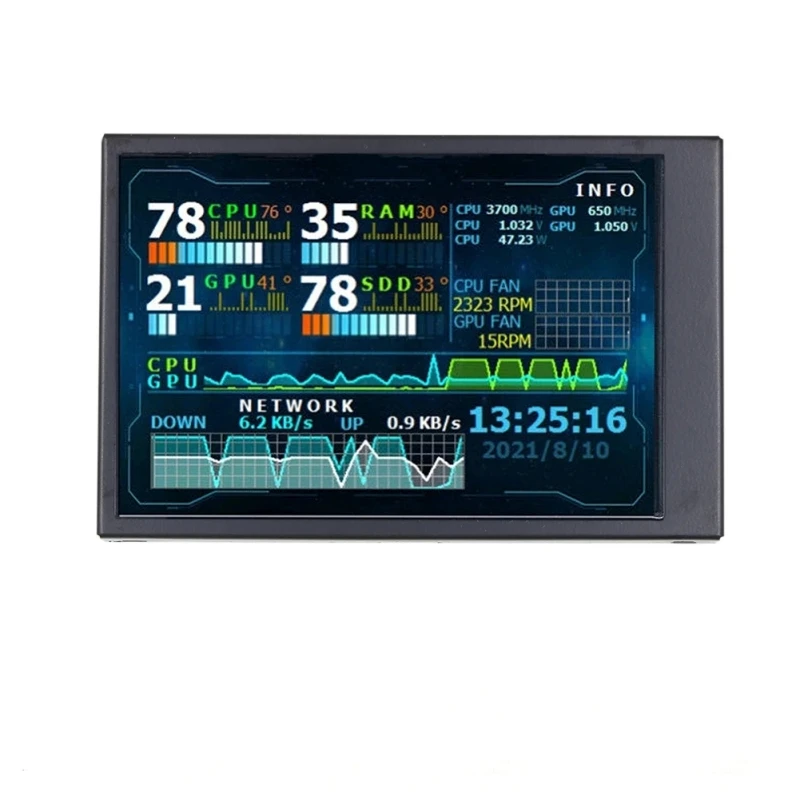 New 3.5 Inch IPS LCD Monitor Display With RGB Breathing Light AIDA64 USB2LCD USB Display Sub-Screen Support Raspberry Pi
New 3.5 Inch IPS LCD Monitor Display With RGB Breathing Light AIDA64 USB2LCD USB Display Sub-Screen Support Raspberry Pi