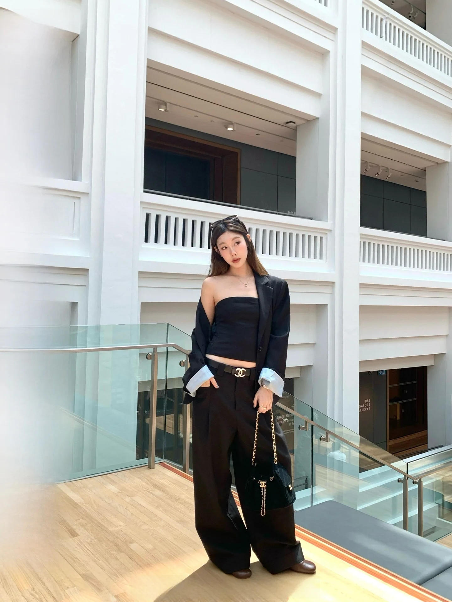 Ranwear Exclusive Fashion Newspaper High-End Strapless Color Block Sleeve Wide Leg Pants Three-Piece Suit for Women
Ranwear Exclusive Fashion Newspaper High-End Strapless Color Block Sleeve Wide Leg Pants Three-Piece Suit for Women