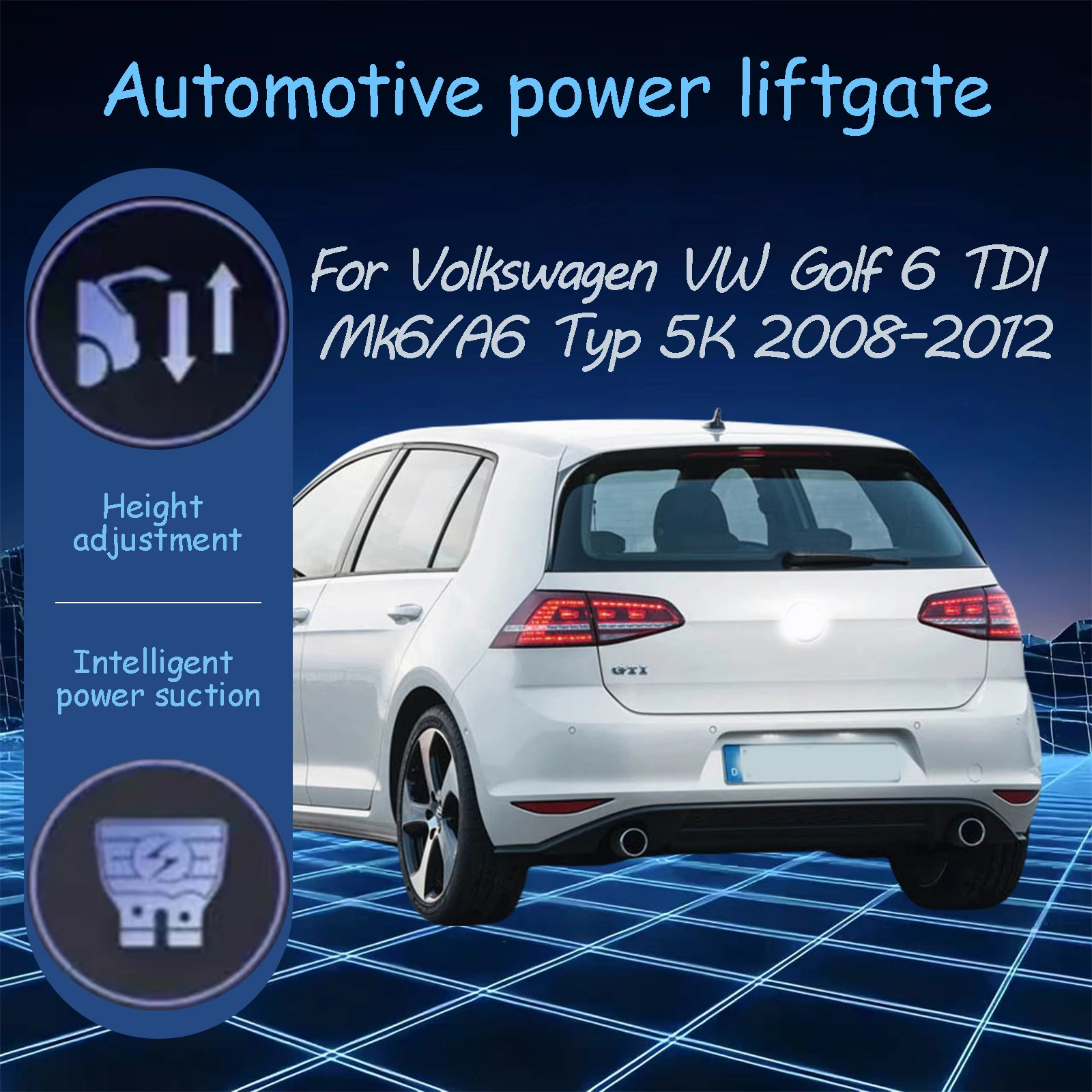 Для Volkswagen VW Golf 6 TDI Mk6/A6 Typ 5K 2008-12 Электрические автоматические всасывающие замки задней двери, подходящие системы модификации багажника
Для Volkswagen VW Golf 6 TDI Mk6/A6 Typ 5K 2008-12 Электрические автоматические всасывающие замки задней двери, подходящие системы модификации багажника