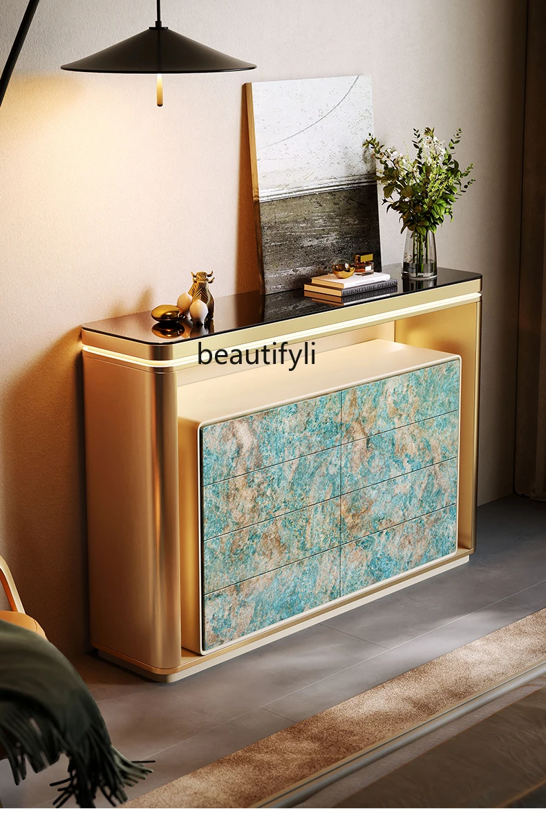 Bedroom locker light luxury high-end living room wall locker high-end Italian storage cabinet end of bed
Bedroom locker light luxury high-end living room wall locker high-end Italian storage cabinet end of bed