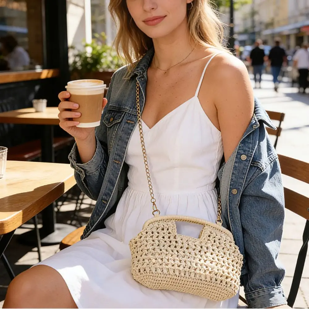 Leisure Large Capacity Straw Bag Grass Clasp Woven Handbag Half-Moon Fashion Weave Tote Bag Women
Leisure Large Capacity Straw Bag Grass Clasp Woven Handbag Half-Moon Fashion Weave Tote Bag Women