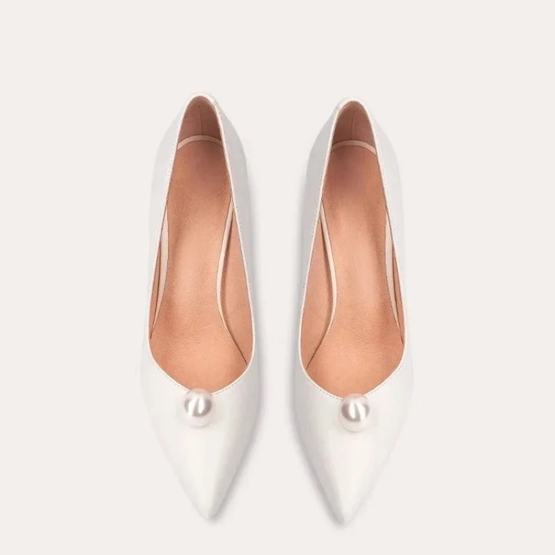 MKKHOU Fashion Pumps New High Quality Handmade Custom Shoes Pearl Pointed Shallow Mouth Silk High Heels Wedding Shoes Women
MKKHOU Fashion Pumps New High Quality Handmade Custom Shoes Pearl Pointed Shallow Mouth Silk High Heels Wedding Shoes Women