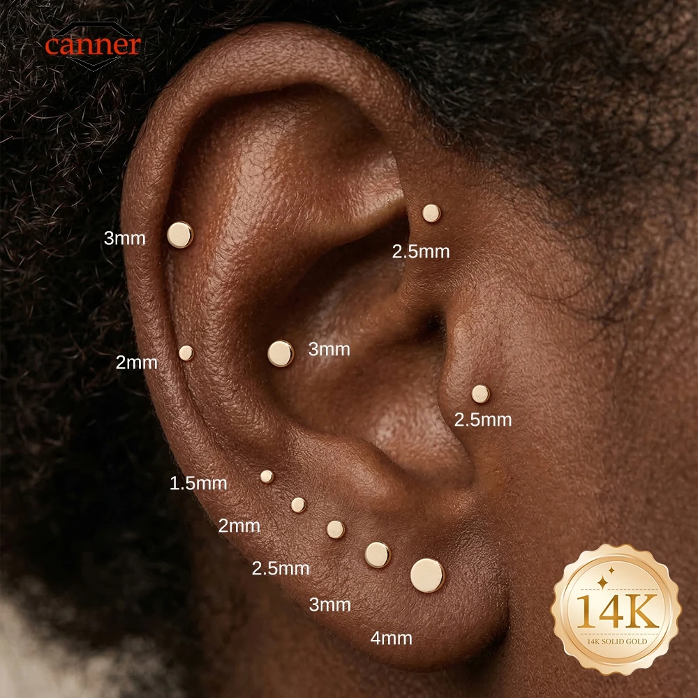 CANNER 1PC 14K Solid Gold Titanium Piercing Classic Smooth Ear Bone For Women Men Hypoallergenic Stud Earring Jewelry Party Gift
CANNER 1PC 14K Solid Gold Titanium Piercing Classic Smooth Ear Bone For Women Men Hypoallergenic Stud Earring Jewelry Party Gift