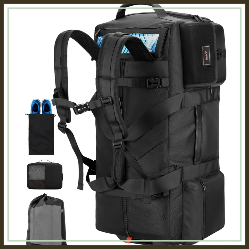 Foldable 90L Rolling Duffel Bag with Wheels, 4-in-1 Water-Resistant Travel Duffle with Shoe Compartment
Foldable 90L Rolling Duffel Bag with Wheels, 4-in-1 Water-Resistant Travel Duffle with Shoe Compartment
