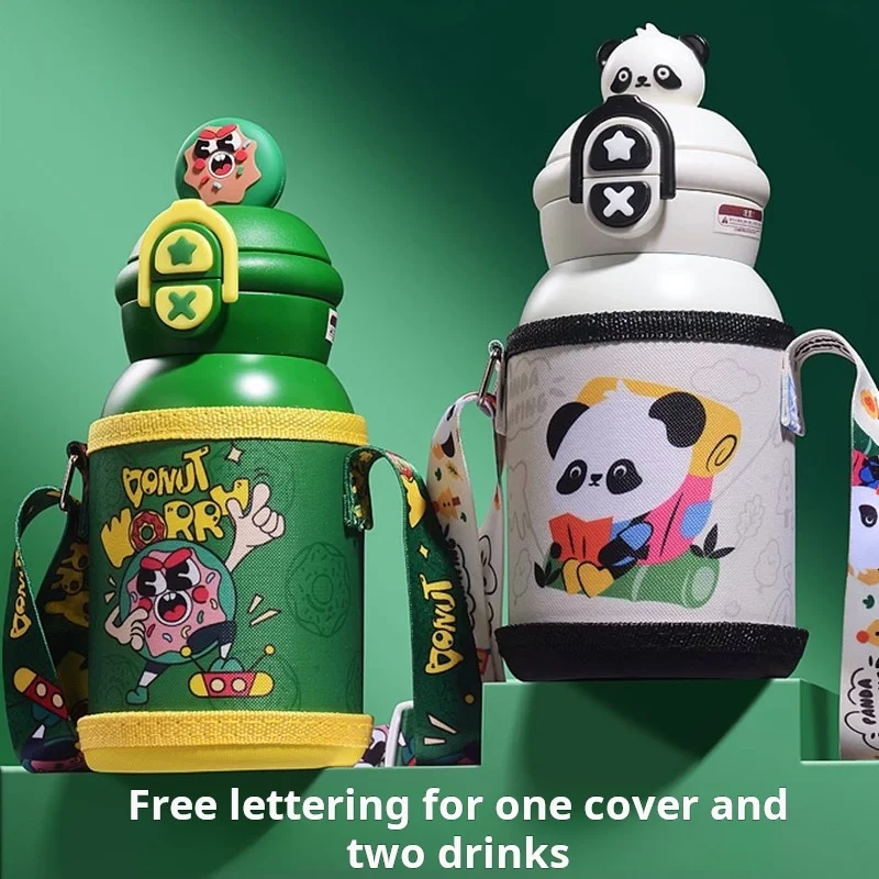 Panda doll children's thermos cup student cup 316 stainless steel straw cup with shoulder strap cup cover
Panda doll children's thermos cup student cup 316 stainless steel straw cup with shoulder strap cup cover