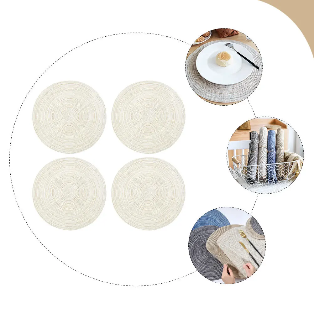 4Pcs Round Placemats Set Heatinsulated Antiskid Cotton Yarn Table Mat Home Supply Kitchen Dining Decor Gift Round Placemat
4Pcs Round Placemats Set Heatinsulated Antiskid Cotton Yarn Table Mat Home Supply Kitchen Dining Decor Gift Round Placemat