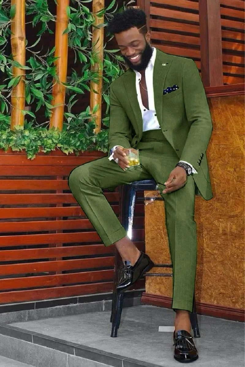 Men's single breasted solid color suit two-piece set slim fit business casual elegant dinner set party dress customized spring
Men's single breasted solid color suit two-piece set slim fit business casual elegant dinner set party dress customized spring