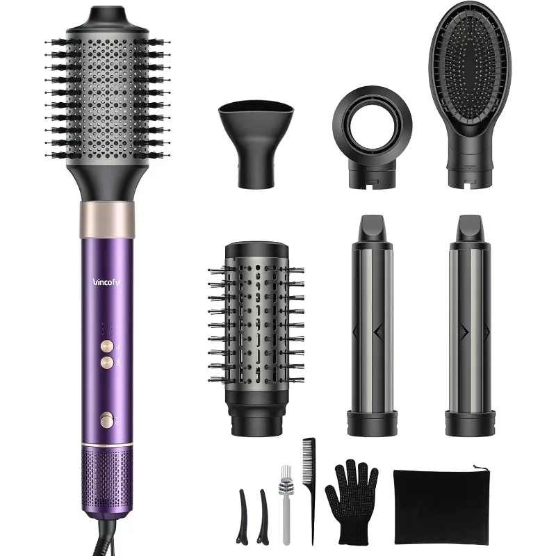 7 in 1 Blow Dryer Brush and Hair Dryer, Hot Hair Styler with Negative Ion 110,000 RPM Hair Straightener Brush for Fast Drying
7 in 1 Blow Dryer Brush and Hair Dryer, Hot Hair Styler with Negative Ion 110,000 RPM Hair Straightener Brush for Fast Drying