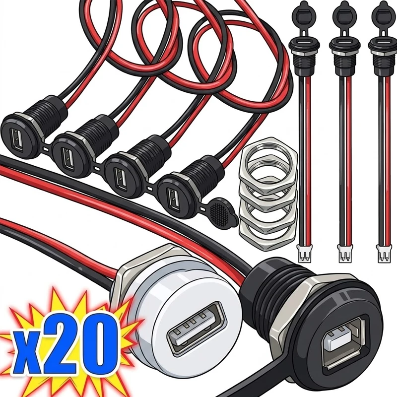1-20 шт. USB Type-C разъем Type-C (гнездо) с фиксирующей пластиной и гайкой, водонепроницаемый, для быстрой зарядки, высокотоковый порт
1-20 шт. USB Type-C разъем Type-C (гнездо) с фиксирующей пластиной и гайкой, водонепроницаемый, для быстрой зарядки, высокотоковый порт