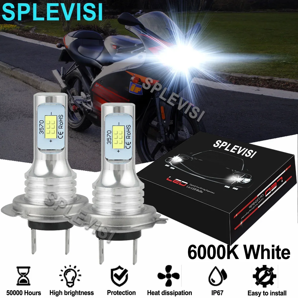 2PCS White Motocycle LED Headlights For Aprilia RST1000 01-2005RSV Mille 2001-2004 RSV Mille R 2001-2004 RSV4 RF 2015-2018
2PCS White Motocycle LED Headlights For Aprilia RST1000 01-2005RSV Mille 2001-2004 RSV Mille R 2001-2004 RSV4 RF 2015-2018