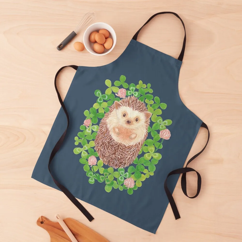 Hedgehog in cloverfield on dark blue background Apron Teacher Home Supplies Apron
Hedgehog in cloverfield on dark blue background Apron Teacher Home Supplies Apron