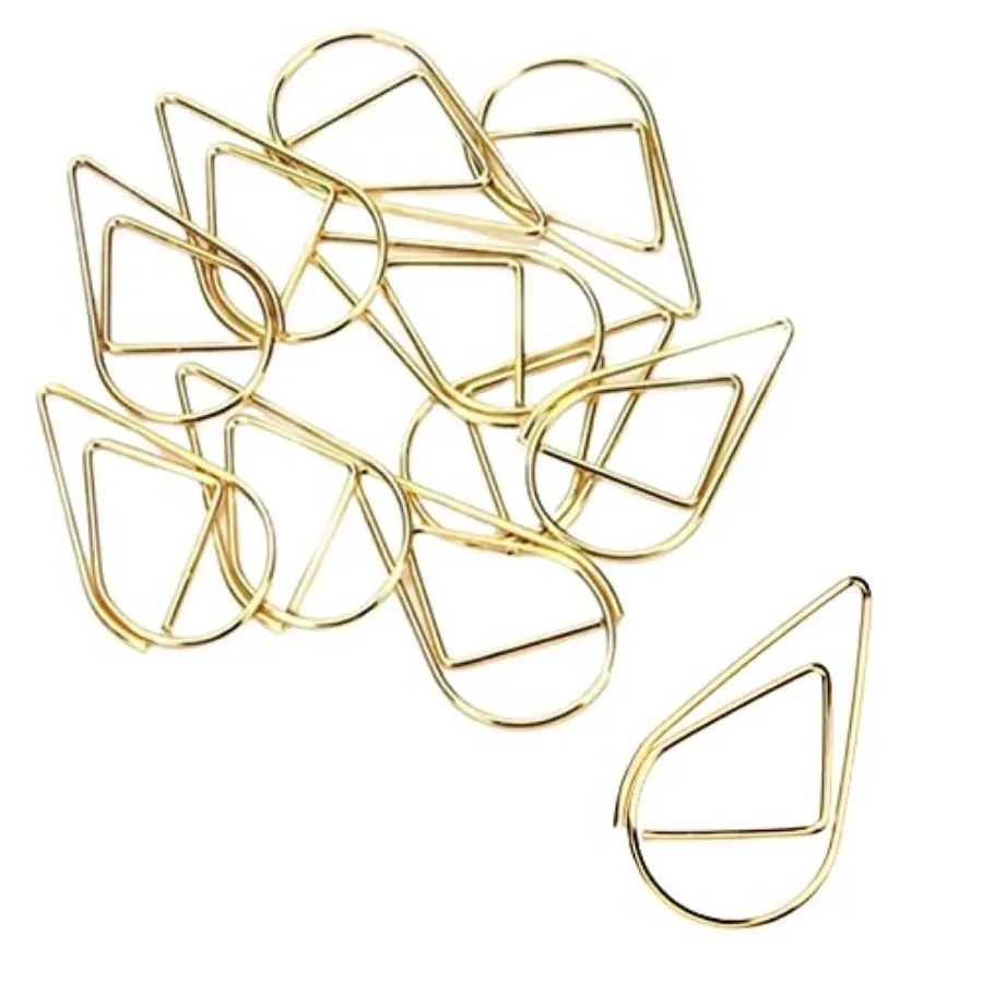 100 Pcs Small Stainless Steel Waterdrop Shaped Paperclips Bookmarks Paper Clips Clamps for Memo Paper Photo 15 *
100 Pcs Small Stainless Steel Waterdrop Shaped Paperclips Bookmarks Paper Clips Clamps for Memo Paper Photo 15 *